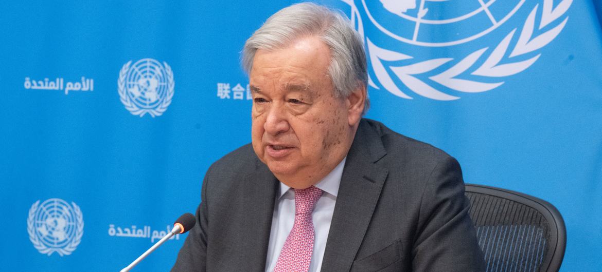 Guterres dringt er bij de wereldgemeenschap op aan om de 'totale veroordeling' van de terreuraanslag van Hamas op 7 oktober te herhalen