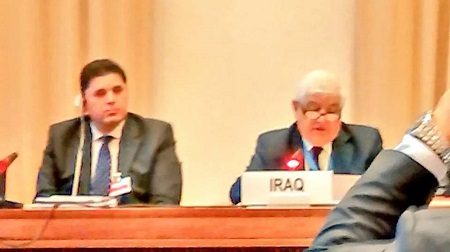  Le Rapport de Notre représentante  Mme Soumia HARBICH à Genève de la quatorzième session de l’Organisation des Nations Unies en présentation du dossier de droits de l`homme Irakienne